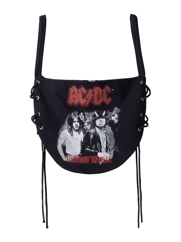 Bershka Bershka Top  rumena / svetlo siva / rdeča / črna