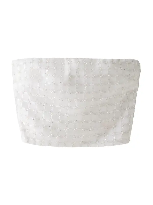 Bershka Bershka Top  srebrna / bela
