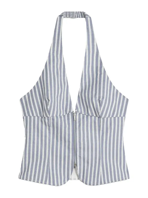 Bershka Bershka Top  temno modra / bela