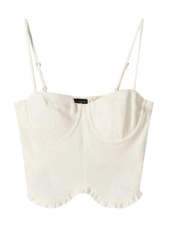 Bershka Bershka Top  volneno bela