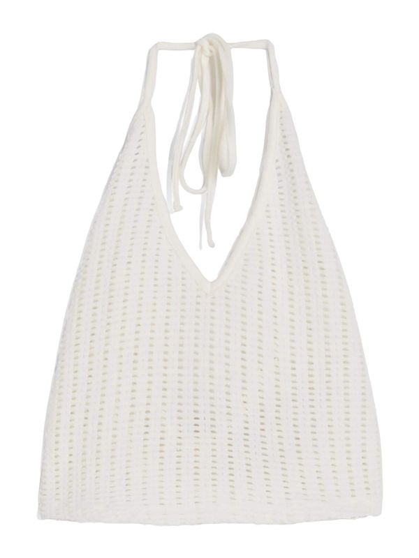 Bershka Bershka Top z naramnicami  ecru