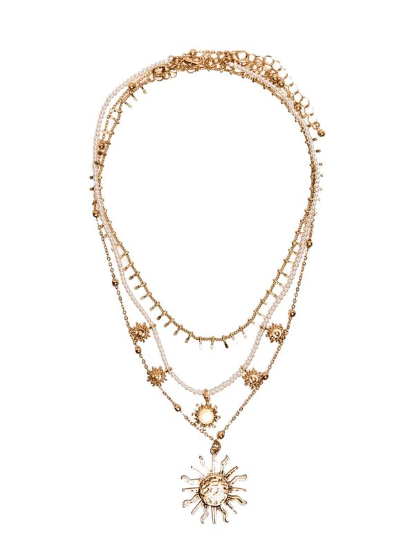 Bershka Bershka Verižica  zlata / bela