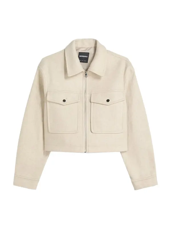 Bershka Bershka Zimska jakna  pesek