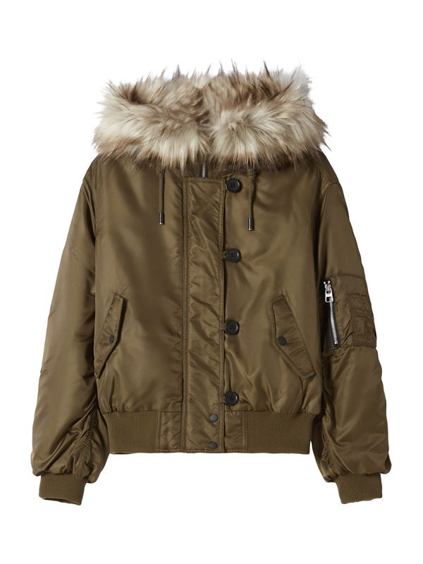 Bershka Bershka Zimska jakna  temno zelena