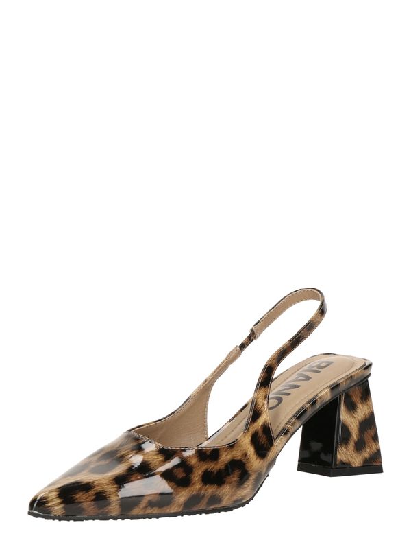 Bianco Bianco Čevlji s peto in s paščki 'Maralyn'  svetlo rjava / temno rjava