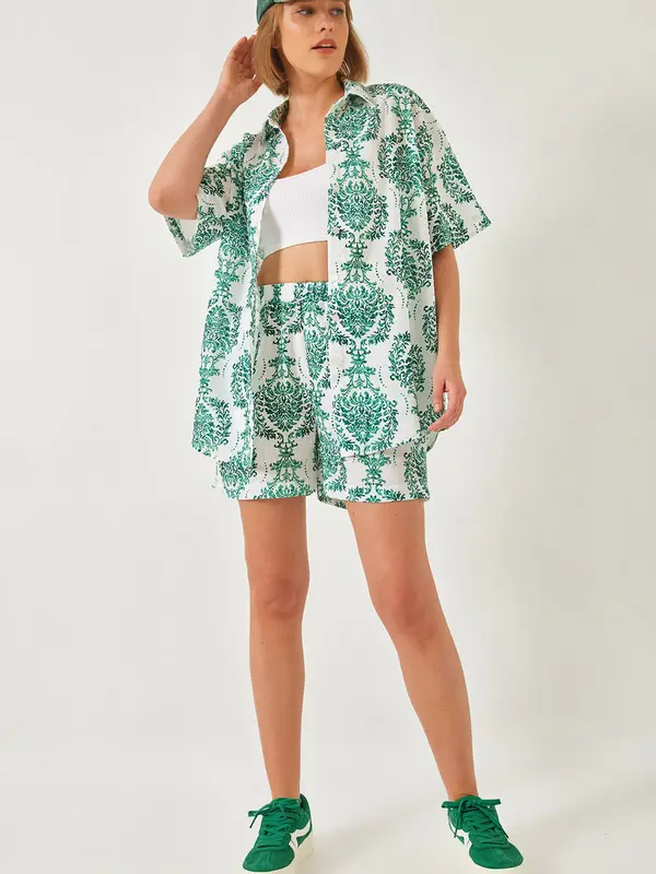 Bianco Lucci Bianco Lucci Bluza  zelena / jelka / bela