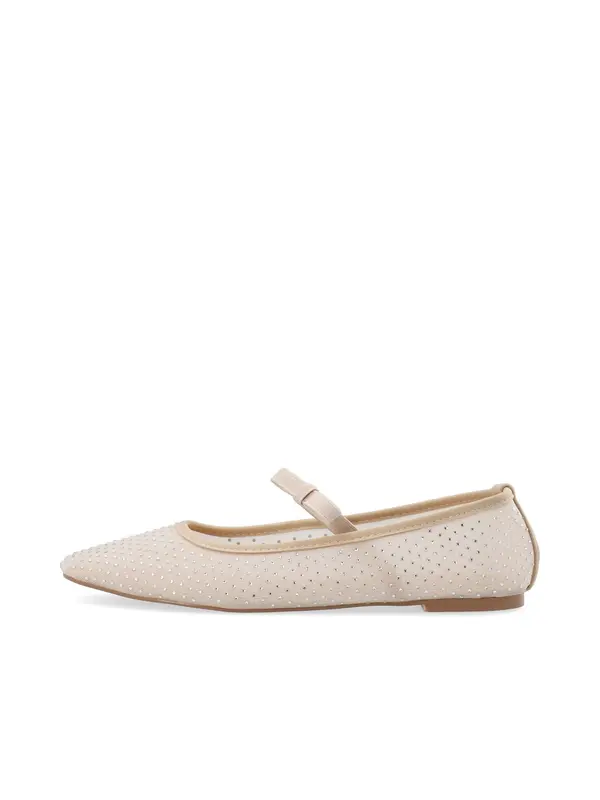 Bianco Bianco Odprte balerinke 'FALL'  ecru