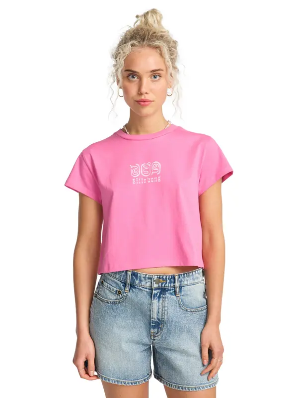 BILLABONG BILLABONG Majica 'Holiday Soon'  svetlo roza / bela