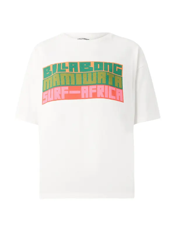 BILLABONG BILLABONG Majica 'SURF AFRICA'  zelena / svetlo oranžna / roza / bela