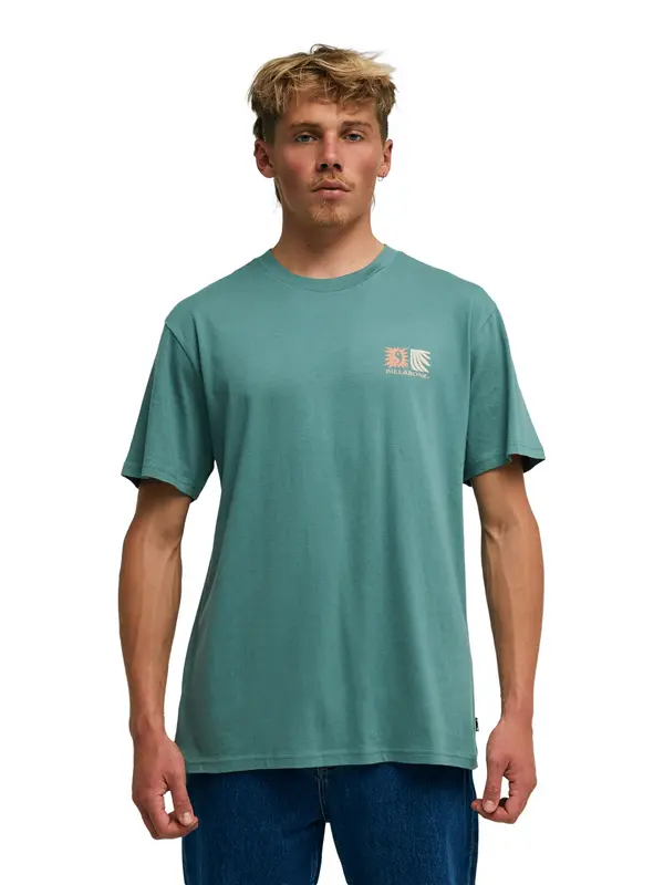 BILLABONG BILLABONG Majica 'Surge'  temno modra / svetlo rumena / petrol / pastelno oranžna