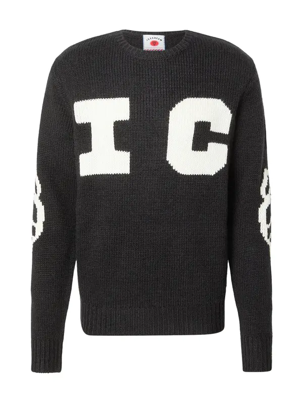 Billionaire Boys Club Billionaire Boys Club Pulover 'Ice Cream'  črna / volneno bela