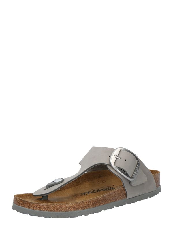 BIRKENSTOCK BIRKENSTOCK Japonke 'Gizeh LENB'  kamen / srebrna