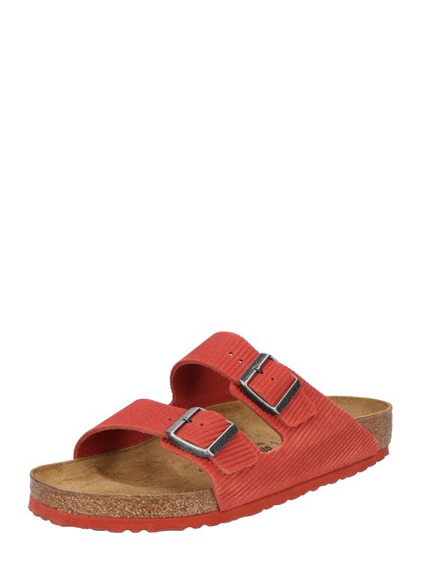 BIRKENSTOCK BIRKENSTOCK Nizki natikači 'Arizona'  rdeča / srebrna