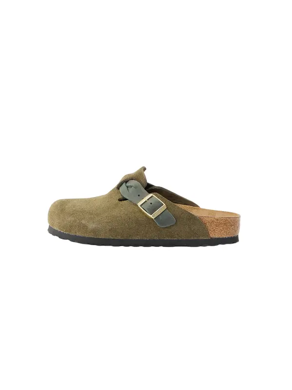 BIRKENSTOCK BIRKENSTOCK Nizki natikači 'Boston LEOI/LEVE'  oliva / jelka