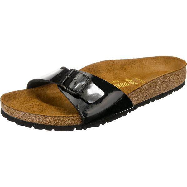 BIRKENSTOCK BIRKENSTOCK Nizki natikači  konjak / črna