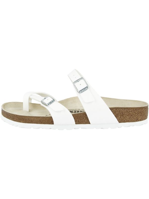 BIRKENSTOCK BIRKENSTOCK Nizki natikači ' Mayari Birko-Flor schmal '  bela