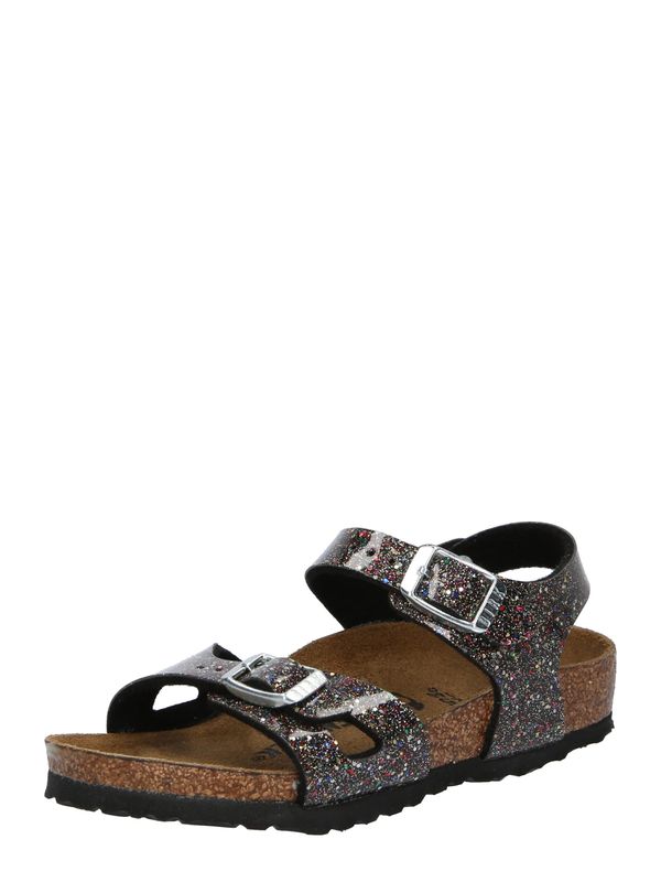 BIRKENSTOCK BIRKENSTOCK Odprti čevlji 'Rio'  modra / rdeča / črna / srebrna