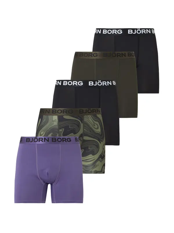 BJÖRN BORG BJÖRN BORG Športne spodnjice  oliva / vijolično modra / črna / bela