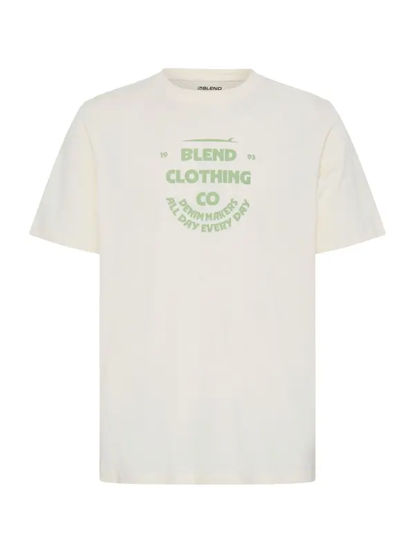 BLEND BLEND Majica 'BHKALLE'  svetlo zelena / bela