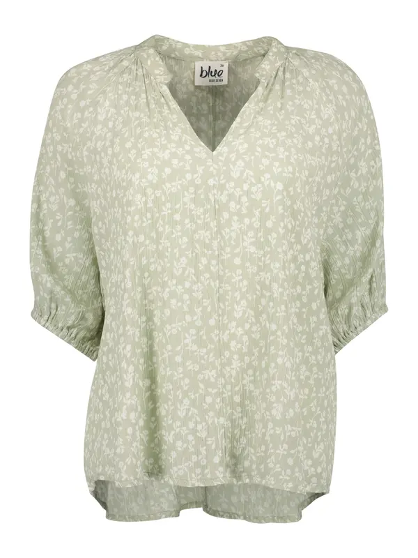 BLUE SEVEN BLUE SEVEN Bluza  pastelno zelena / bela