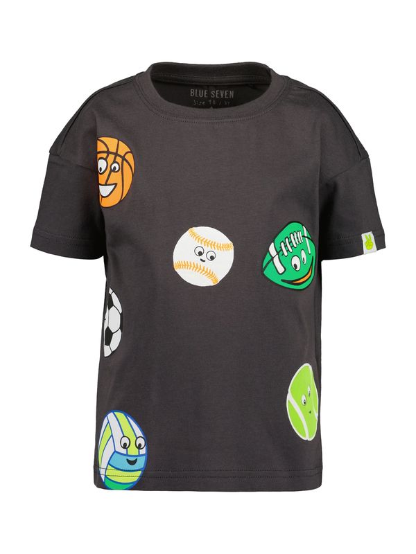 BLUE SEVEN BLUE SEVEN Majica  antracit / zelena / oranžna / bela