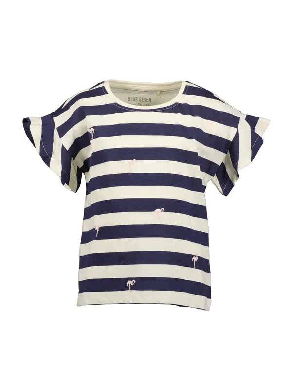 BLUE SEVEN BLUE SEVEN Majica  marine / off-bela