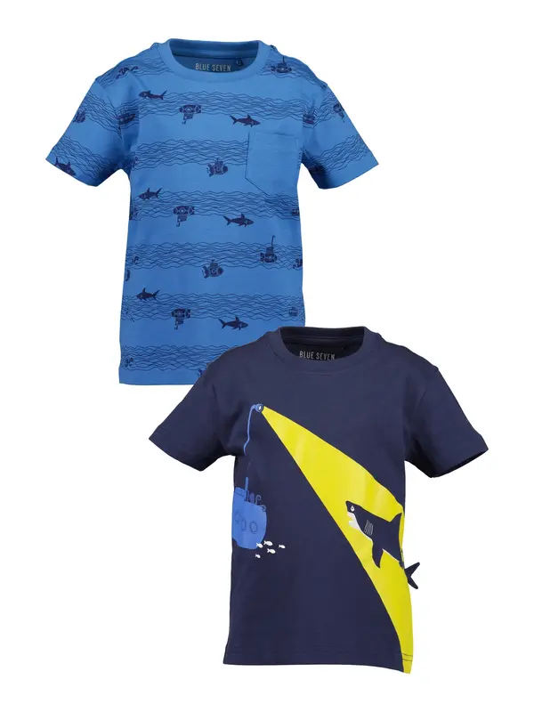 BLUE SEVEN BLUE SEVEN Majica  modra / marine / rumena / bela