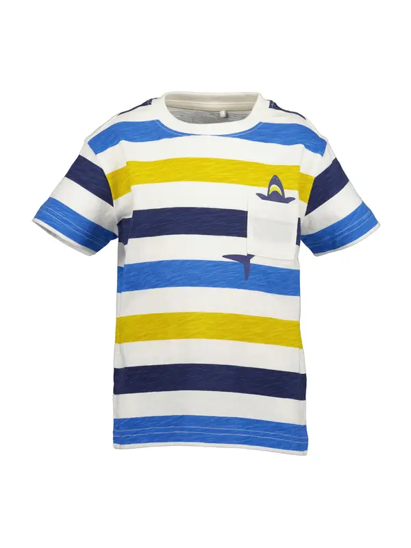 BLUE SEVEN BLUE SEVEN Majica  modra / marine / rumena / off-bela