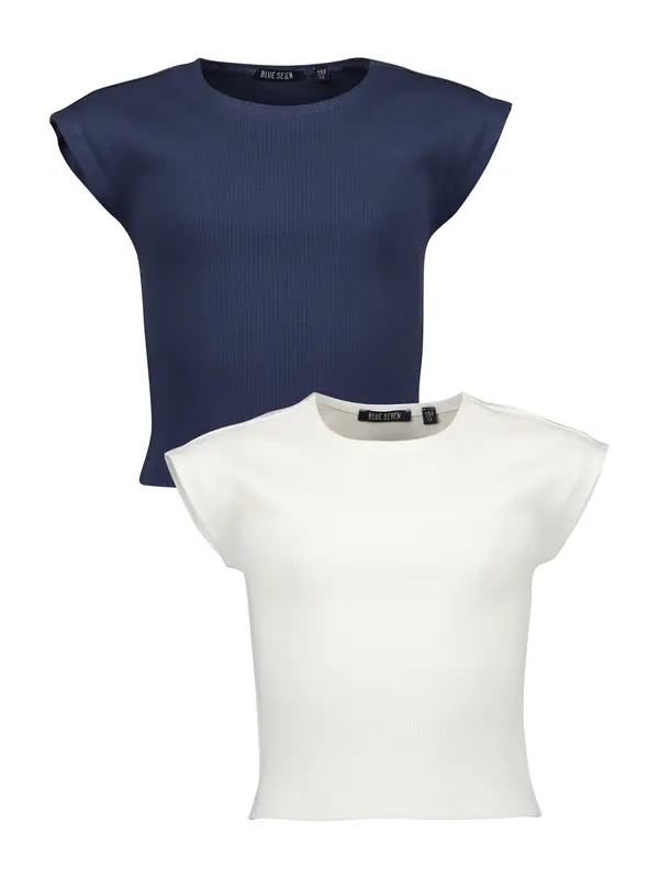BLUE SEVEN BLUE SEVEN Majica  mornarska / bela