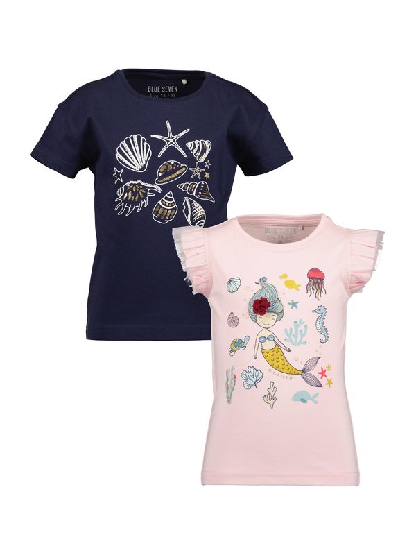 BLUE SEVEN BLUE SEVEN Majica  mornarska / gorčica / roza / bela