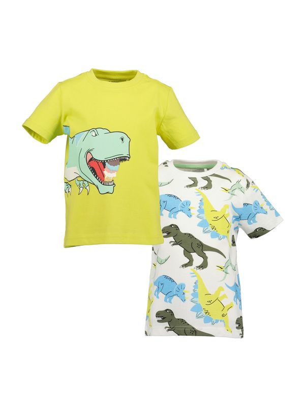 BLUE SEVEN BLUE SEVEN Majica  nebeško modra / limonino-rumena / pastelno zelena / off-bela