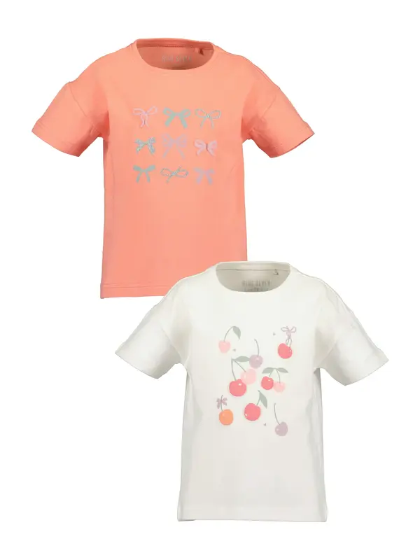 BLUE SEVEN BLUE SEVEN Majica  svetlo oranžna / rosé / srebrna / naravno bela
