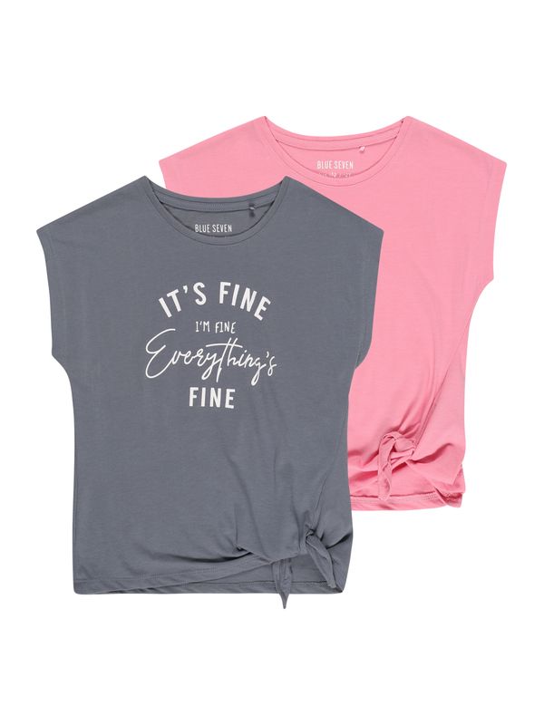 BLUE SEVEN BLUE SEVEN Majica  temno siva / roza / bela