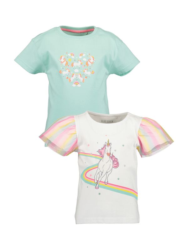 BLUE SEVEN BLUE SEVEN Majica  turkizna / rumena / roza / off-bela