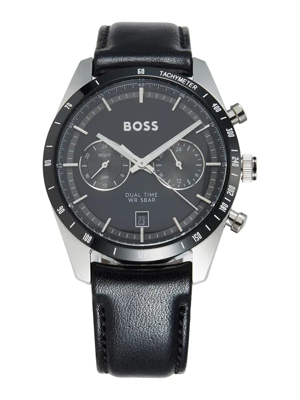 BOSS BOSS Analogna ura 'Tourmaster'  črna / srebrna
