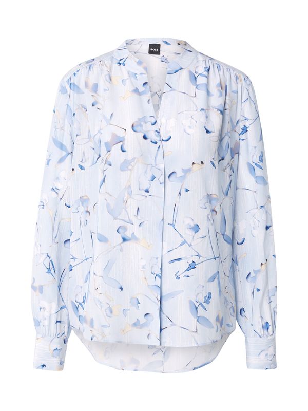 BOSS BOSS Bluza 'Banora18'  azur / svetlo modra / svetlo rumena