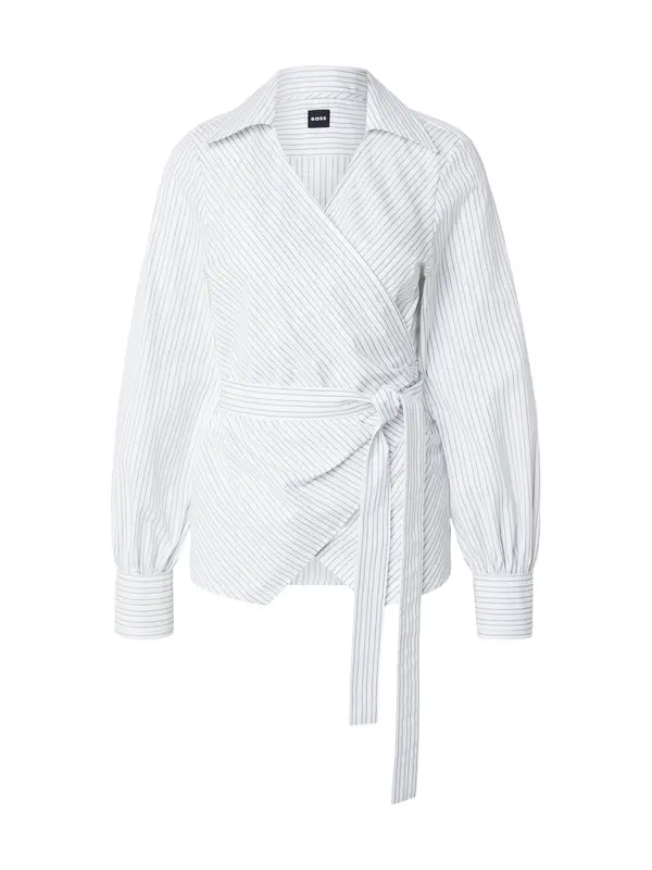 BOSS BOSS Bluza 'Bekania1'  pastelno modra / temno siva / bela