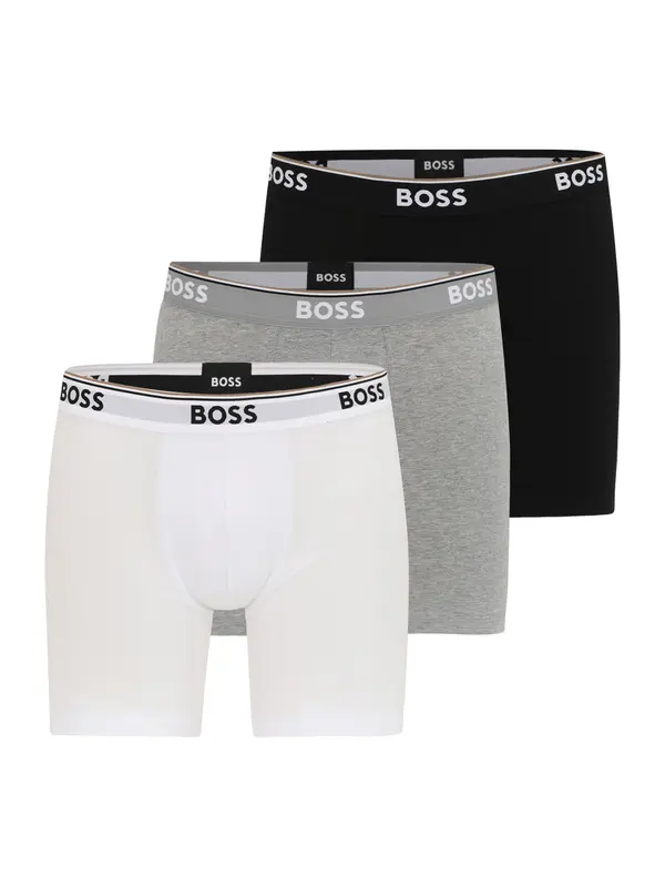 BOSS BOSS Boksarice  pegasto siva / črna / bela