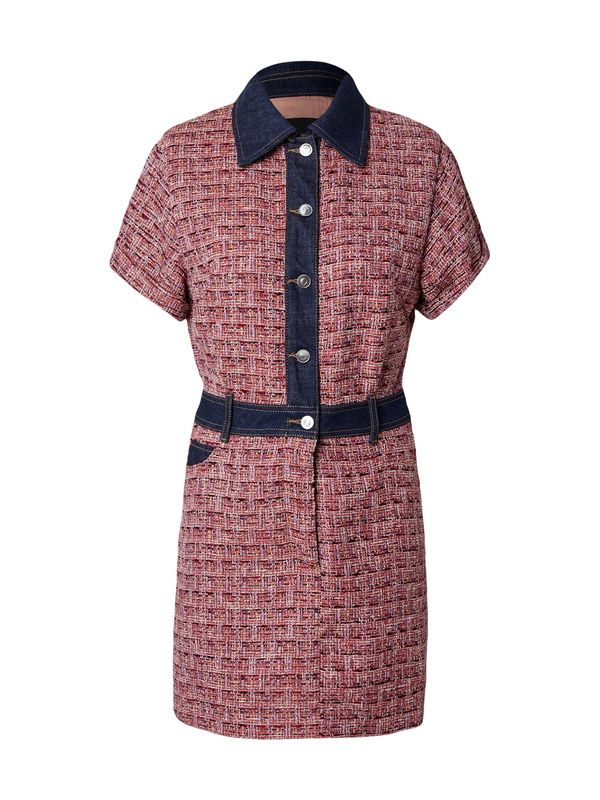 BOSS BOSS Dolga srajca 'C_Deedra-W'  moder denim / roza / rdeča / bela