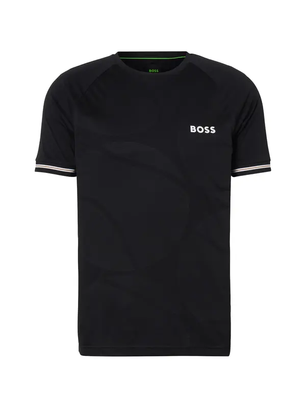 BOSS BOSS Funkcionalna majica 'Serve 2'  bež / temno siva / črna / bela
