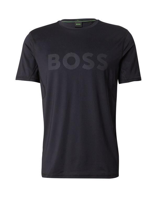 BOSS BOSS Funkcionalna majica  siva / črna