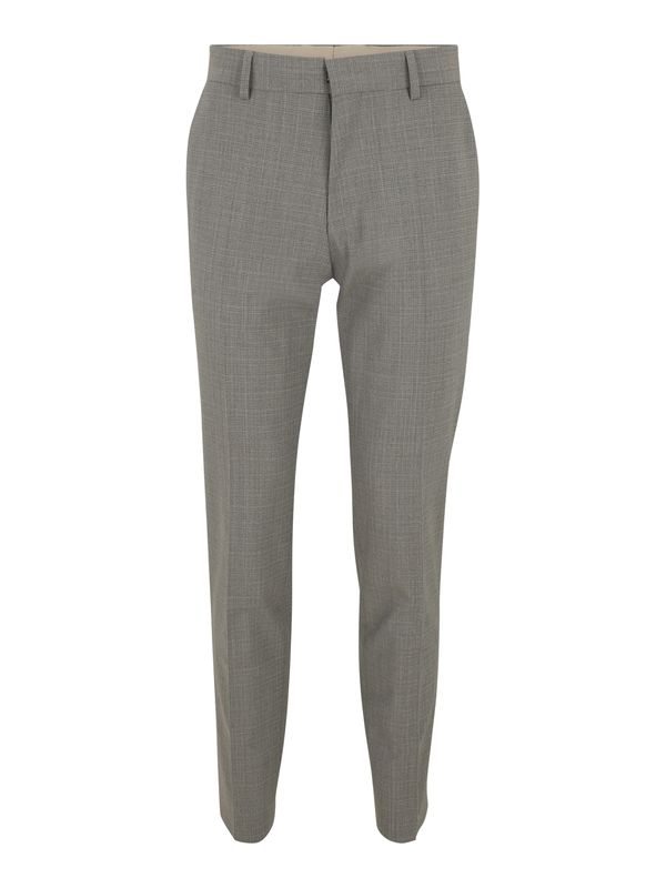 BOSS BOSS Hlače na rob 'Genius'  temno siva / bela