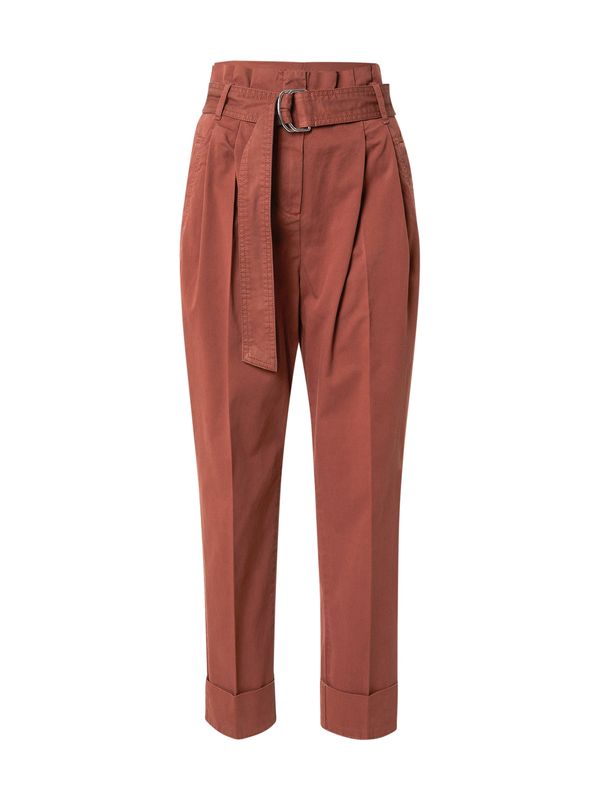 BOSS BOSS Hlače z naborki 'C_Tashaina2-D'  rjasto rdeča