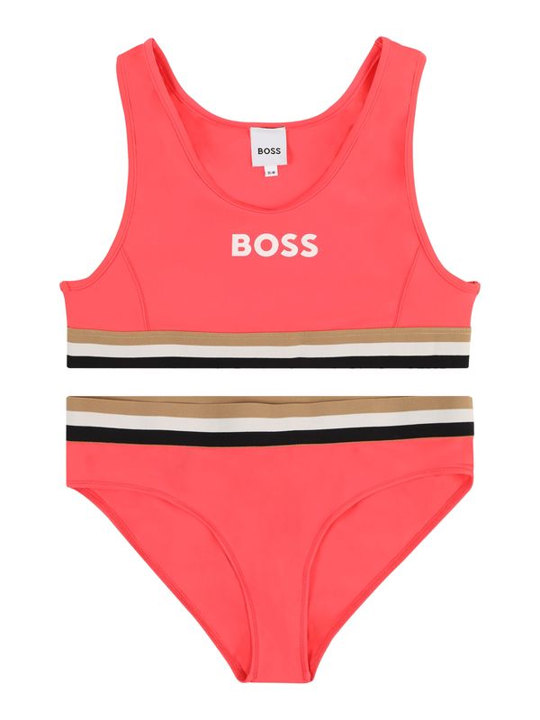 BOSS Kidswear BOSS Kidswear Bikini  oranžno rdeča / črna / bela