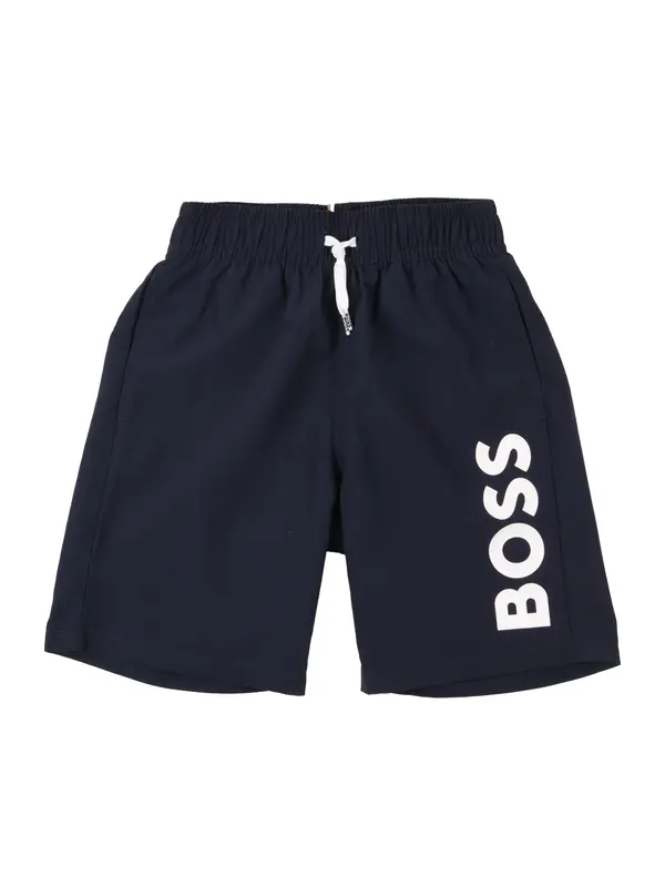 BOSS BOSS Kratke kopalne hlače  nočno modra / bela