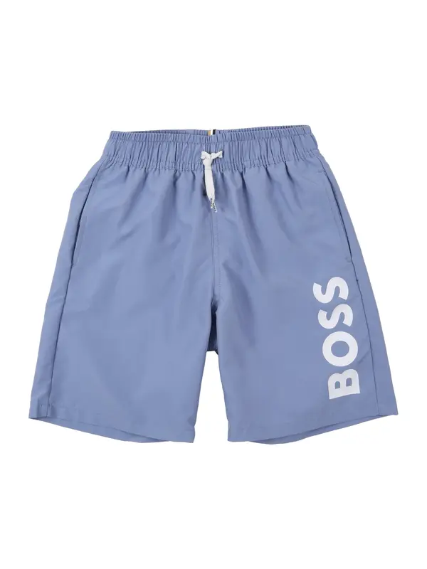 BOSS BOSS Kratke kopalne hlače  vijolično modra / bela