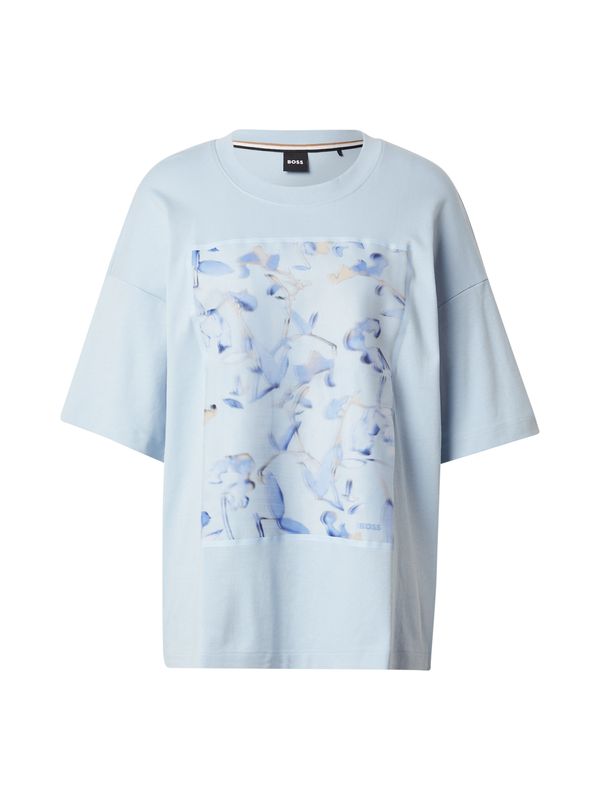 BOSS BOSS Majica 'Easie'  bež / modra / svetlo modra