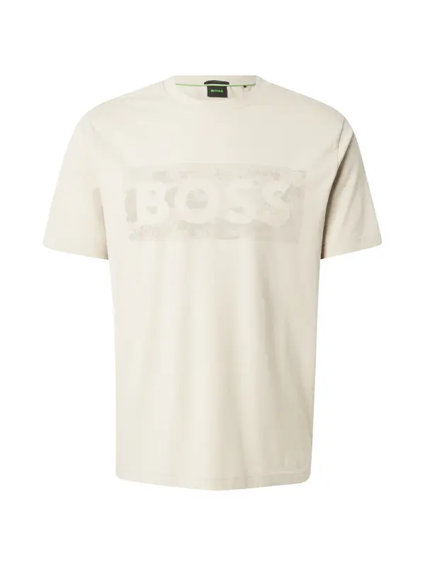 BOSS BOSS Majica 'Globe'  svetlo bež / svetlo siva