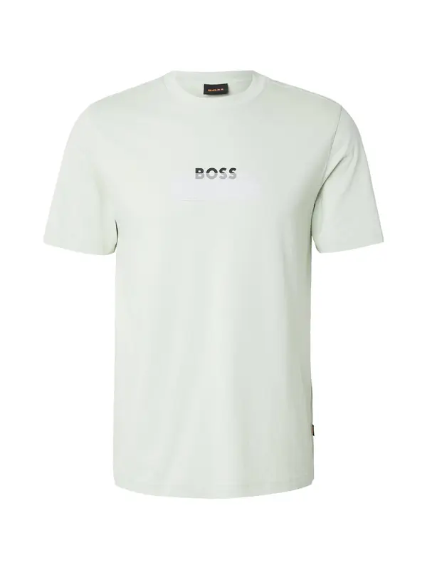 BOSS BOSS Majica  pastelno zelena / črna / bela