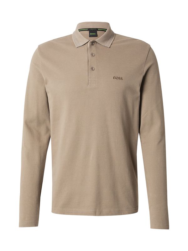 BOSS BOSS Majica 'Plisy'  temno bež